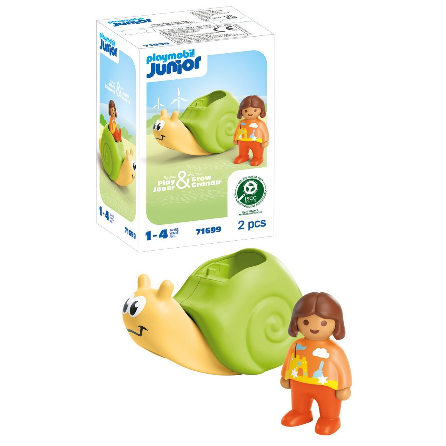 JUNIOR: Rocking Snail with Rattle Feature - Green