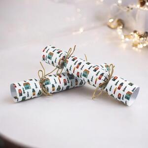 Easy Eco Plastic-Free Winter Houses Christmas Crackers - Set of 6
