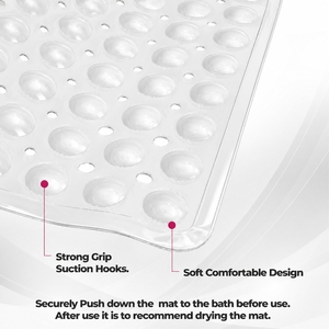 Non-Slip Durable Bath Shower Mat with Suction Cups