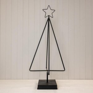 Whimsical Black Metal Tree Decoration