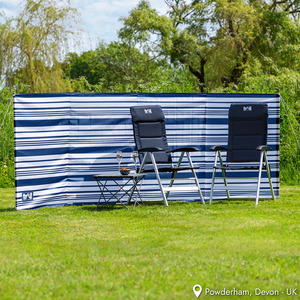 Trail Premium Wooden Windbreak with Bag - Navy Blue / 3.8kg