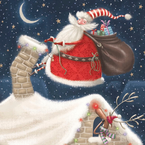 SantaClimbingTheChimney