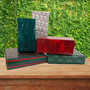 10-Sheet-of-Mix-Designer'-Soft-touch-Foiled-Christmas-Giftwrap