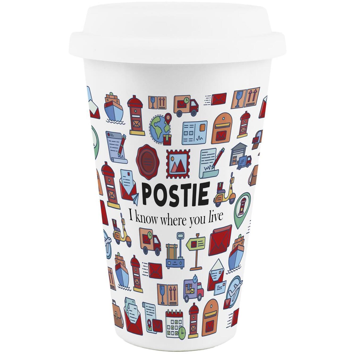 Image of Novelty Postie Ceramic Travel Mug -&hellip;