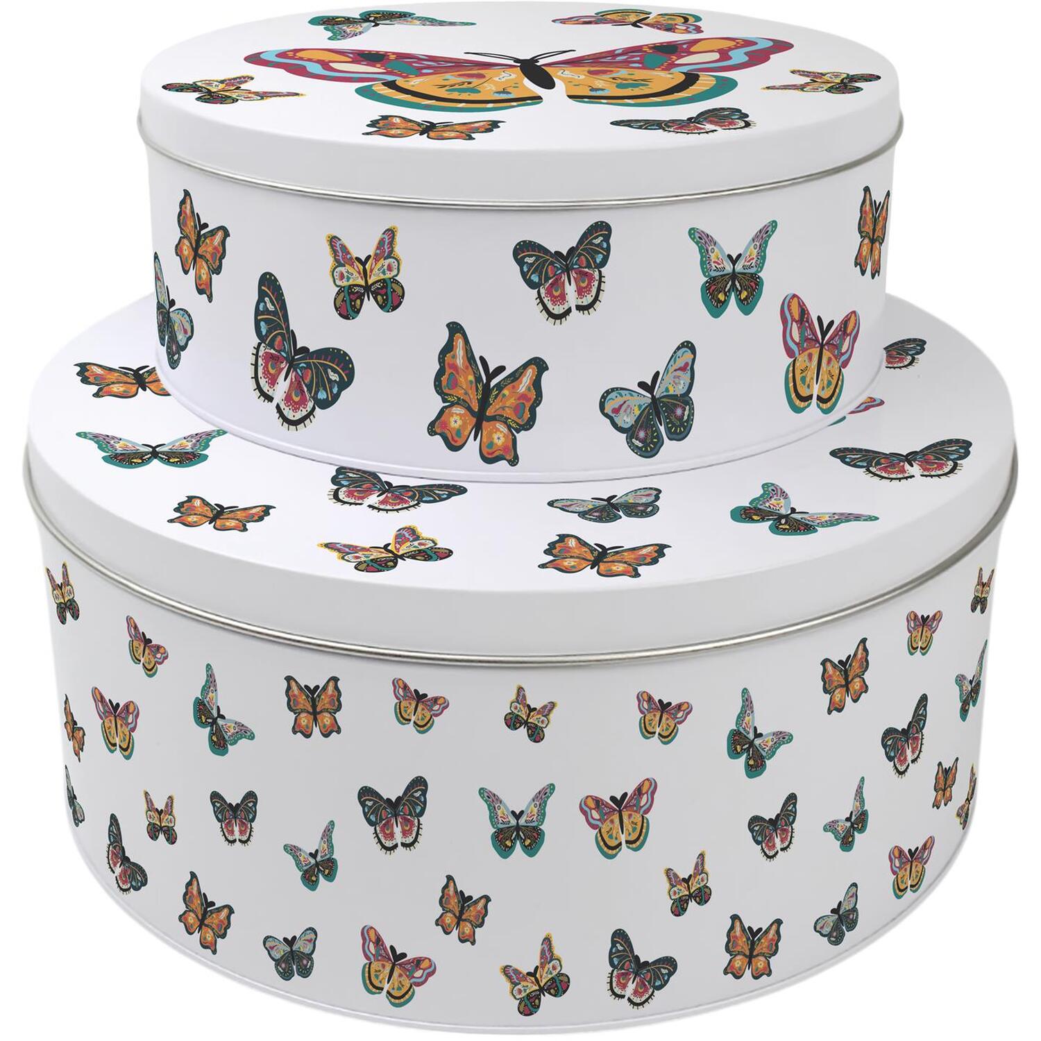 Image of Colourful Butterflies Cake Tins Set -&hellip;