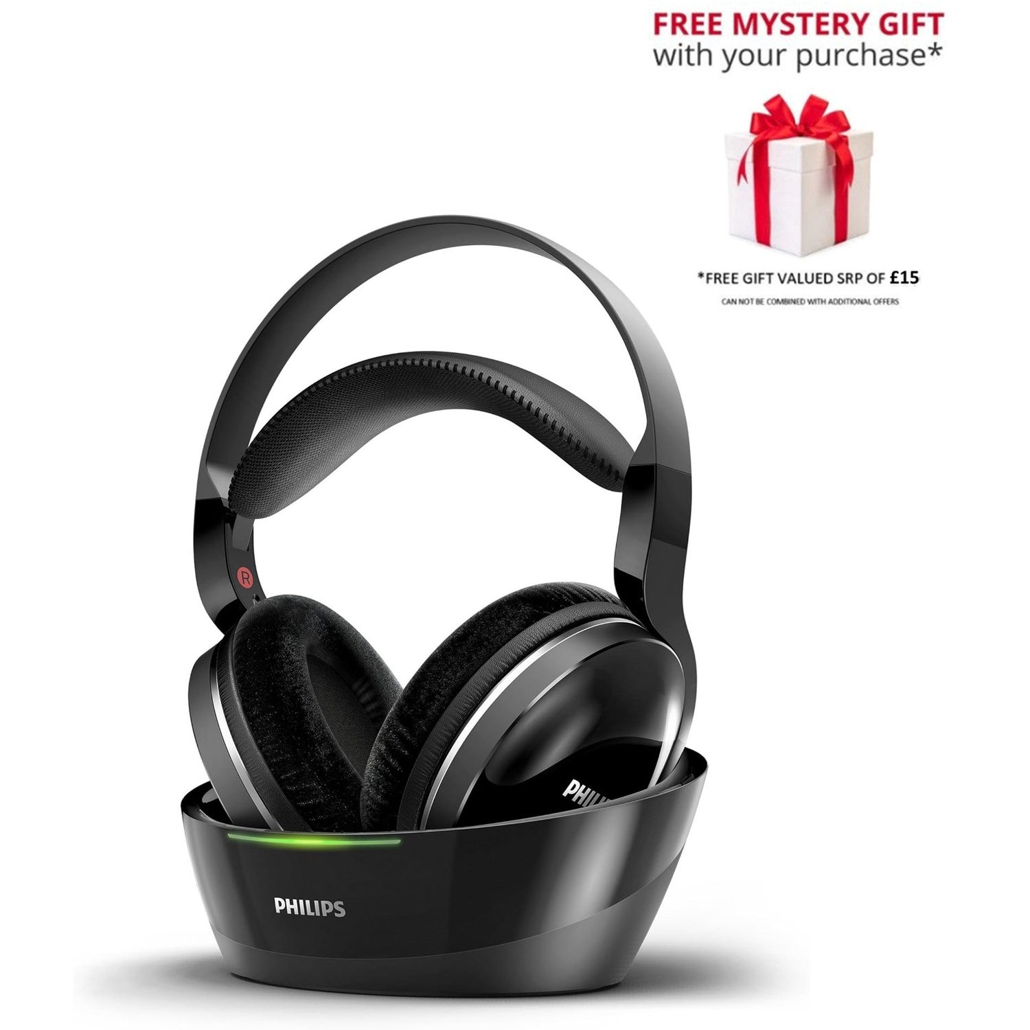Philips Shd8850 Wireless Over-Ear Rf Hi-Fi Tv Headphones - Black