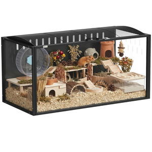 PawHut Hamster Cage Steel Acrylic Rat Cage