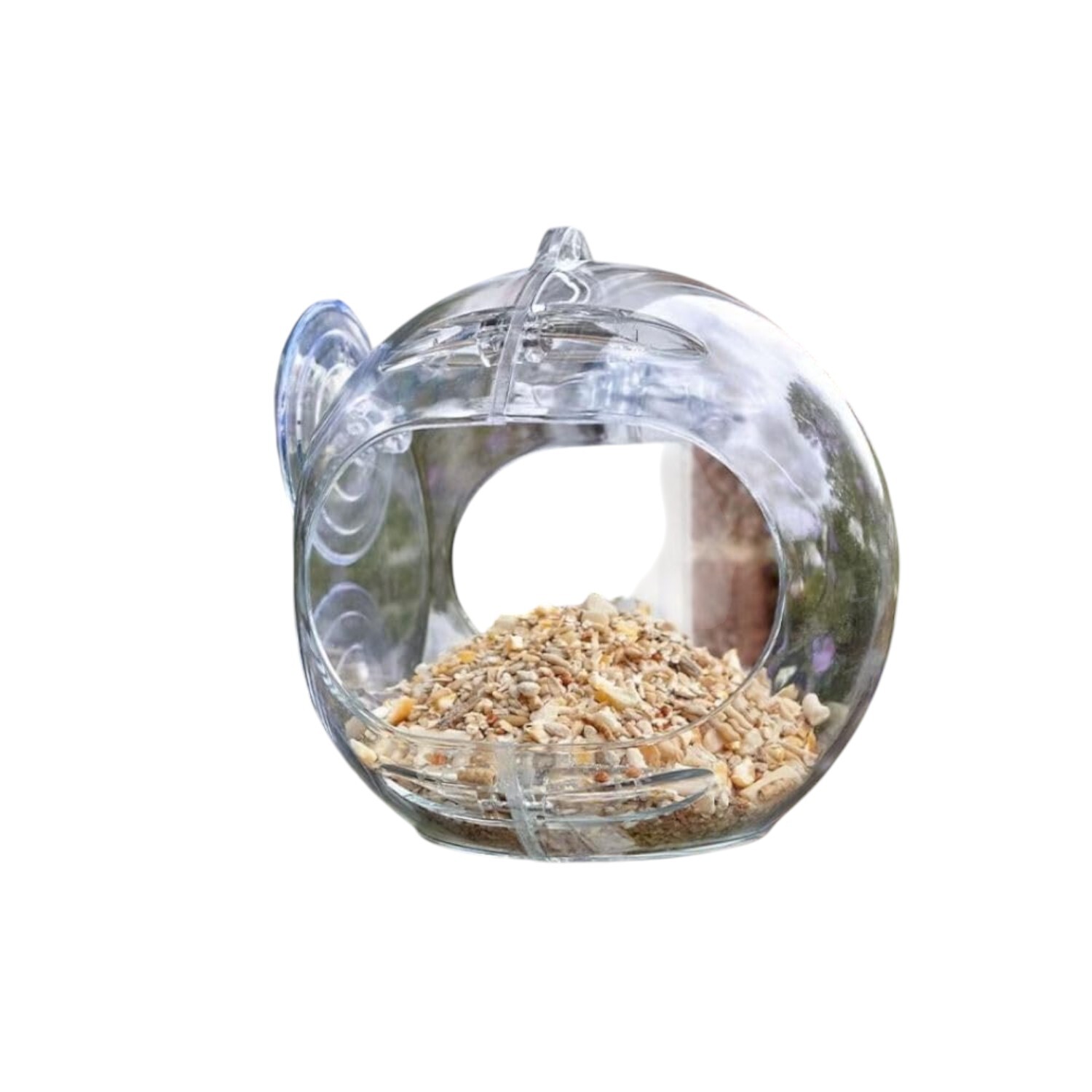 Peckish Globe Window Bird Feeder - Transparent