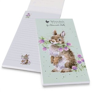 Floral Rabbit Illustrated Shopping List Pad