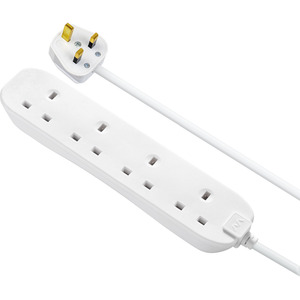 Masterplug BFG5N-MP 4-gang 13A trailing extension lead, 5m.