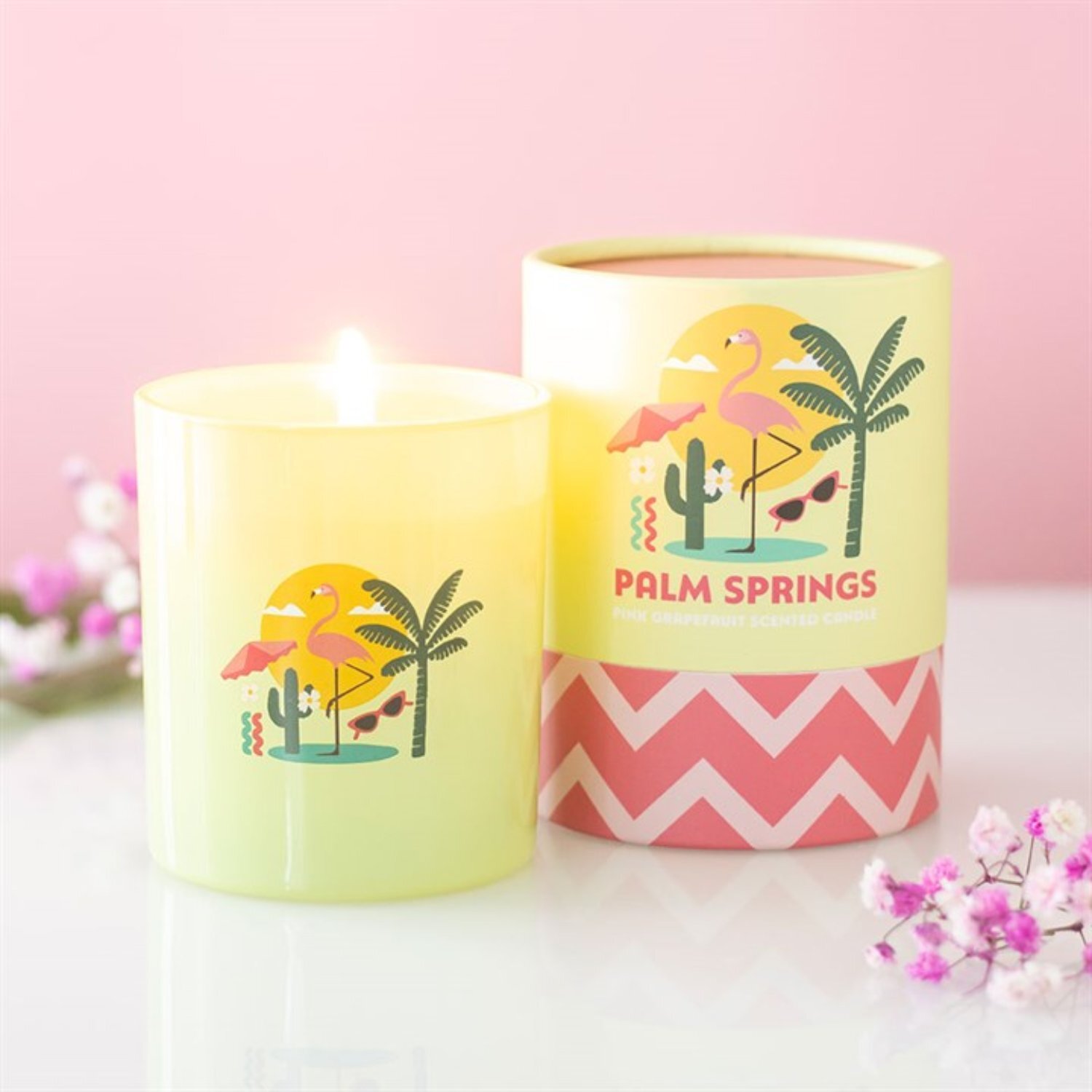 Kdmd Unisex Lemon Palm Springs Pink Grapefruit Scented Candle Hour In Size 28 - Image 2