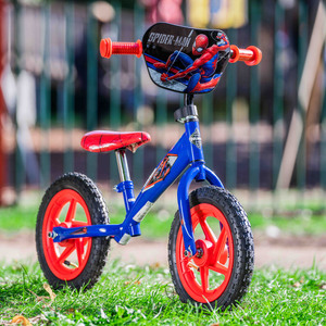 HUFFY Marvel Comics Spider-Man 12-inch Children's Balance Bike - 27661W - Blue/Red