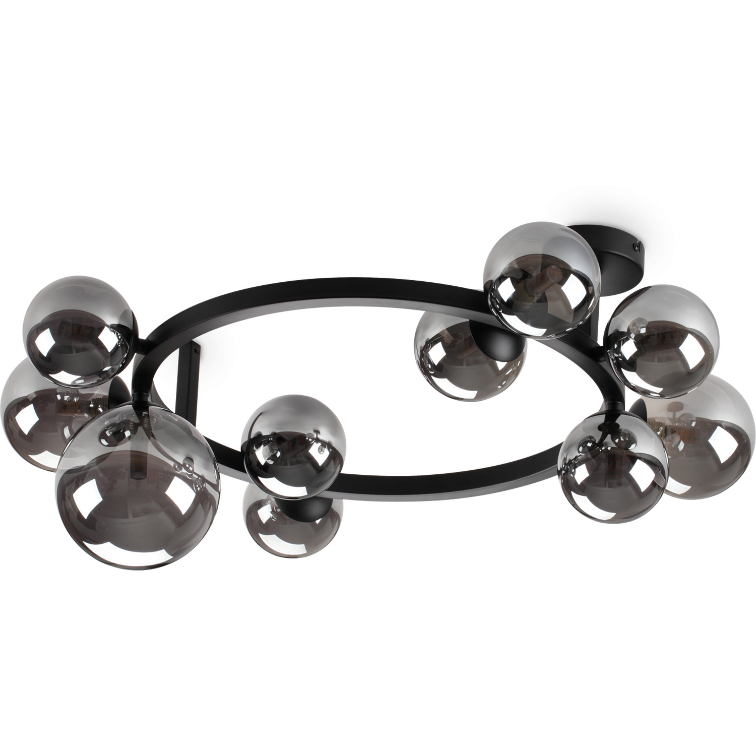 Netlighting Unisex Black Perlage Light Globe Ceiling Light Smokey Grey Shade Size 10 - Image 2