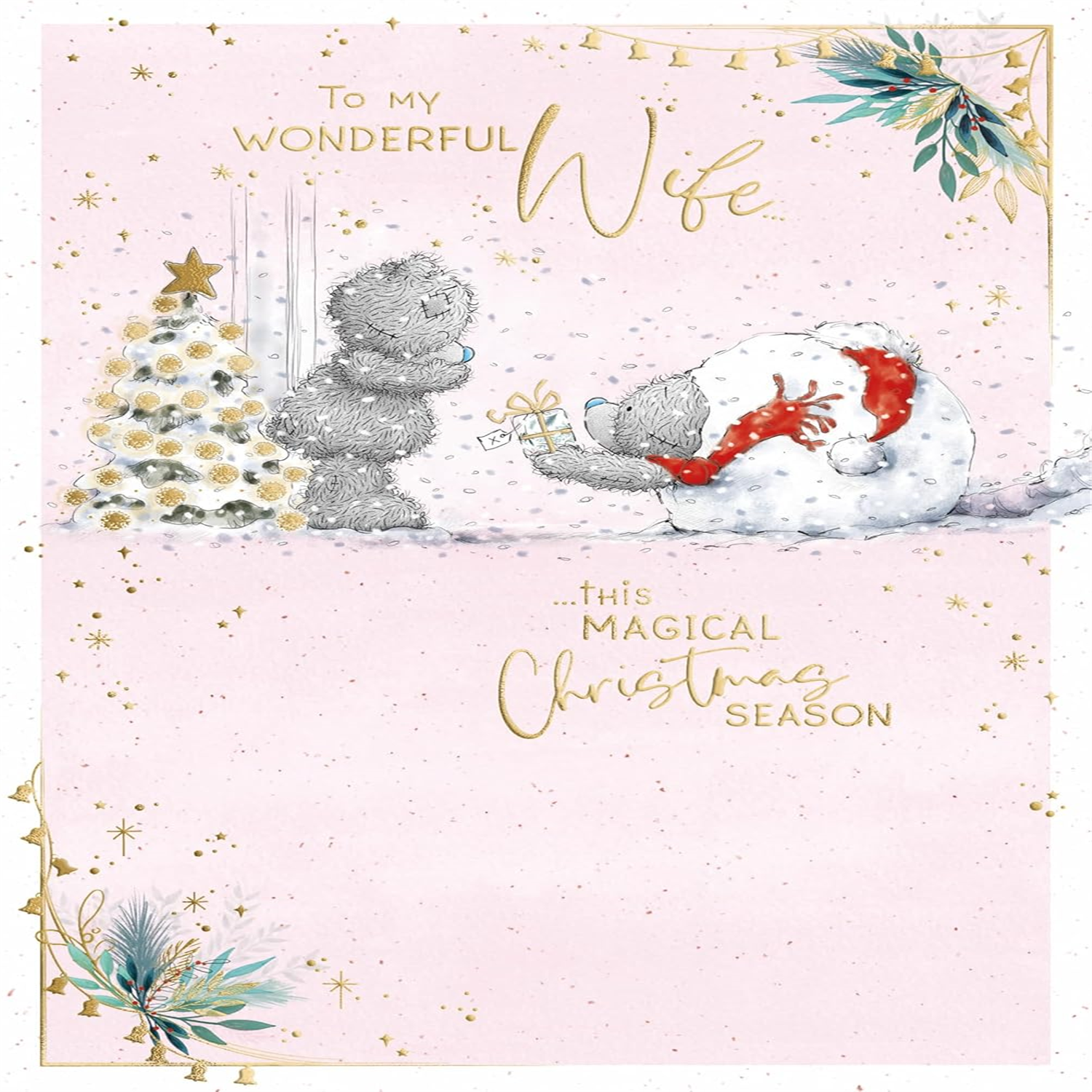 Bear In Snowball Wife Christmas Card - Image 3