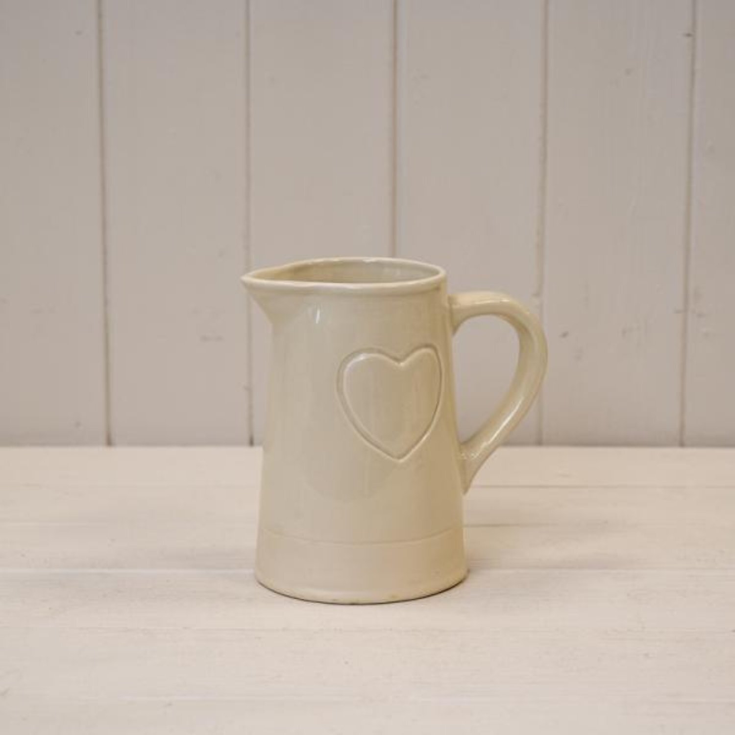Kdmd Unisex Cream Debossed Heart Jug - Image 2