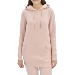 Soft Longline Hoodie Pullover with Kangaroo Pocket