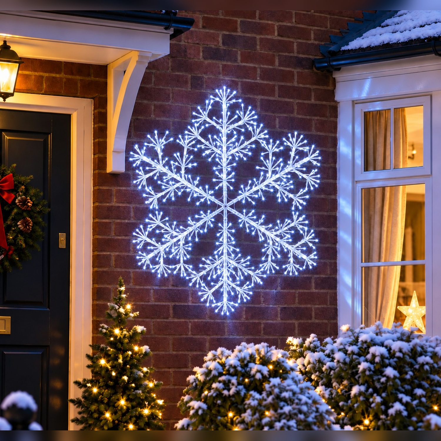Best Artificial 4ft/120cm Christmas Snowflake with 960 Bright White LED Lights - Image 4