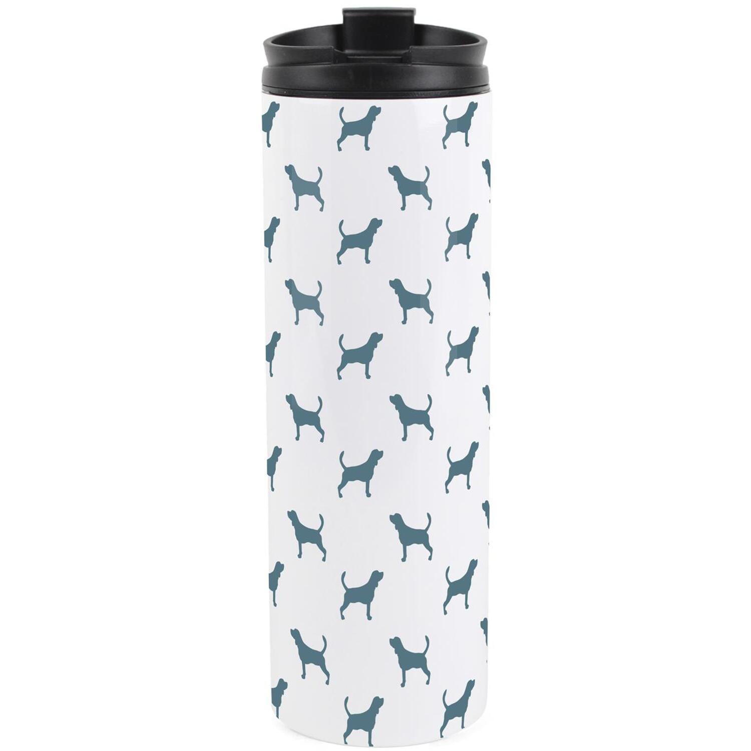 Beagle Travel Flask - Blue Reusable 500ml Metal Drinks Tumbler Dog Gifts - Image 2