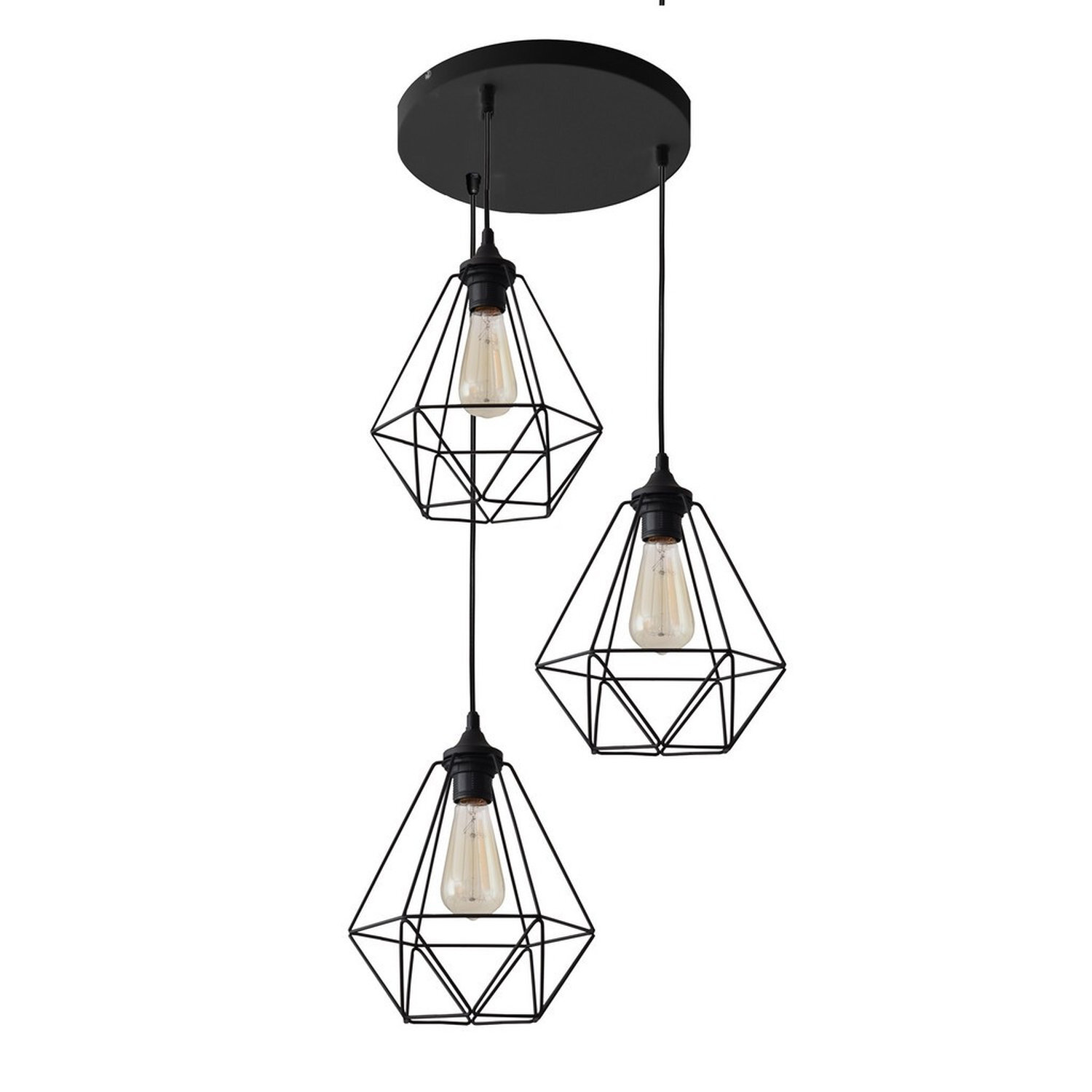 Helam Lighting Karo Pendant Light Black