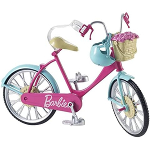 Barbie Bike with Floral Basket and Helmet, DVX55