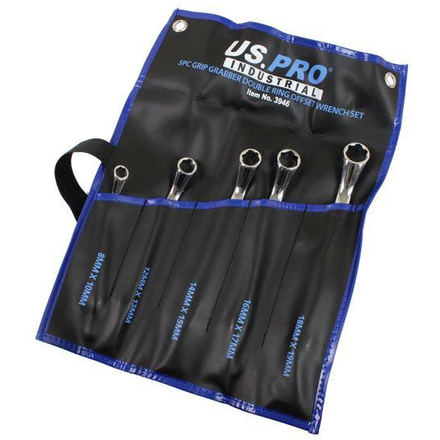 Us Pro Industrial 5Pc Grip Grabber Double Ring Offset Spanner Set - Image 4