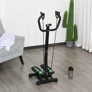 HOMCOM Mini Stepper with Handle Workout Fitness Machine Pulling Rope Sport