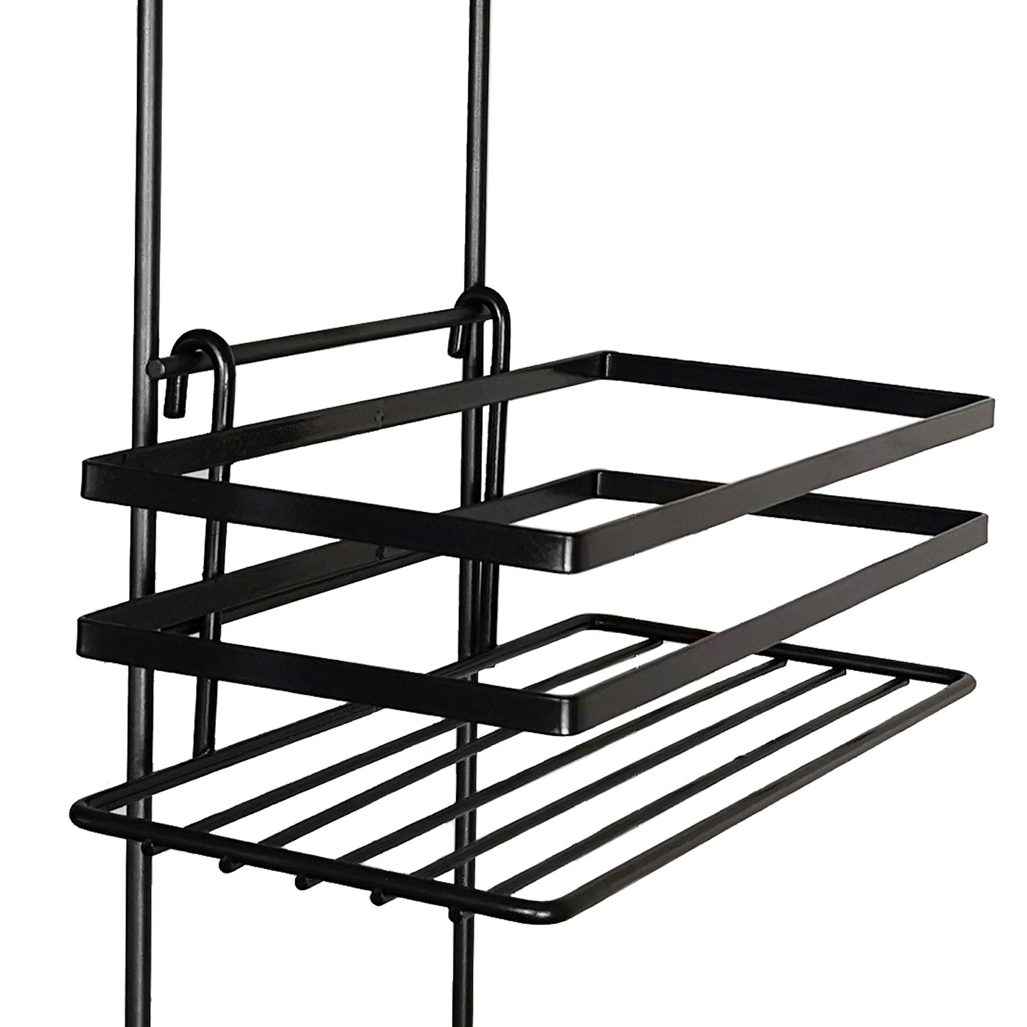 3 Tier Hanging Shower Caddy Bathroom Organiser - Black