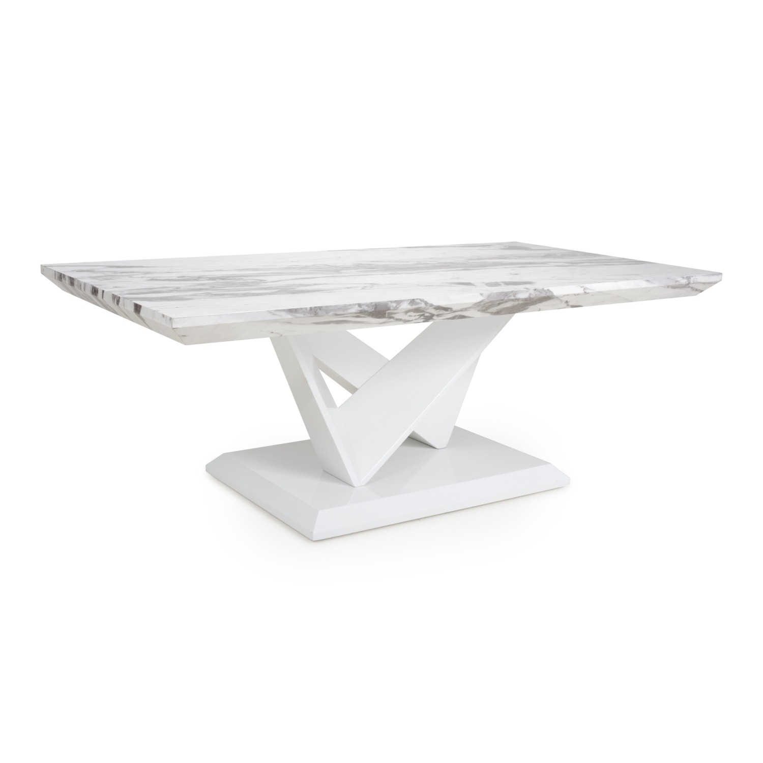 Shankar - Saturn Marble Effect Grey and White Coffee Table - Grey and White thumbnail