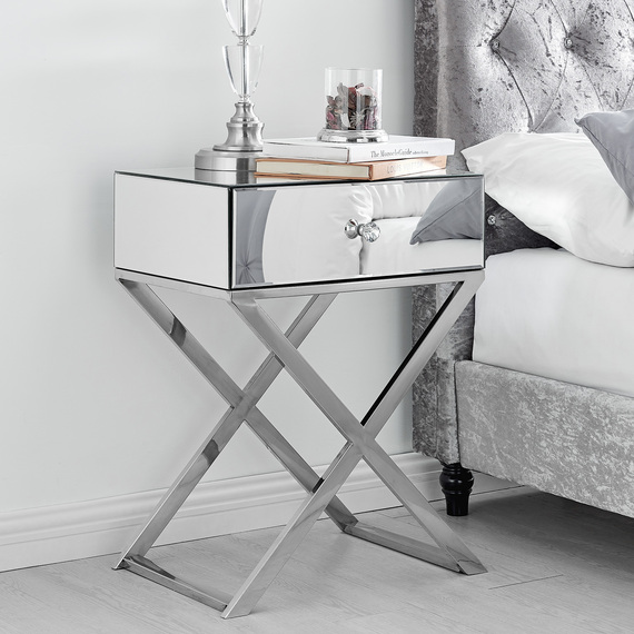 Celeste Mirrored Bedside Table