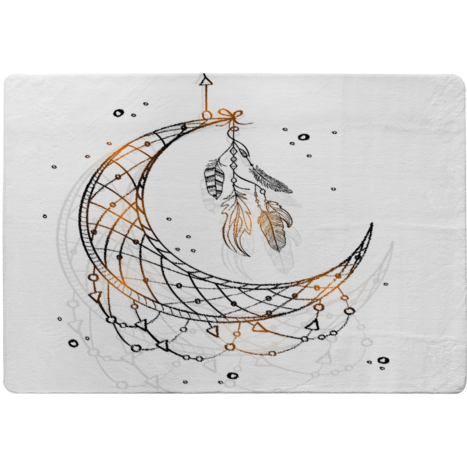 Dream Catcher With Crescent Moon Rug - Brown / 150cm thumbnail