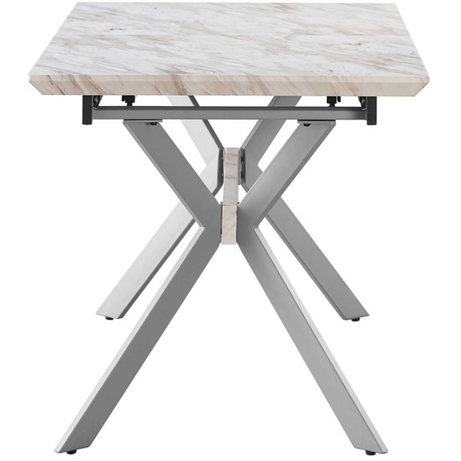 Single Blaze LUX Rectangular Extendable Wooden Dining Table for Dining Room