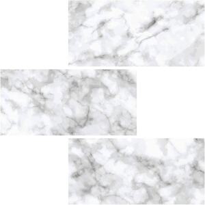 Carrara Tiles (Pack of 4)WhiteGrey(25cm x 25cm)