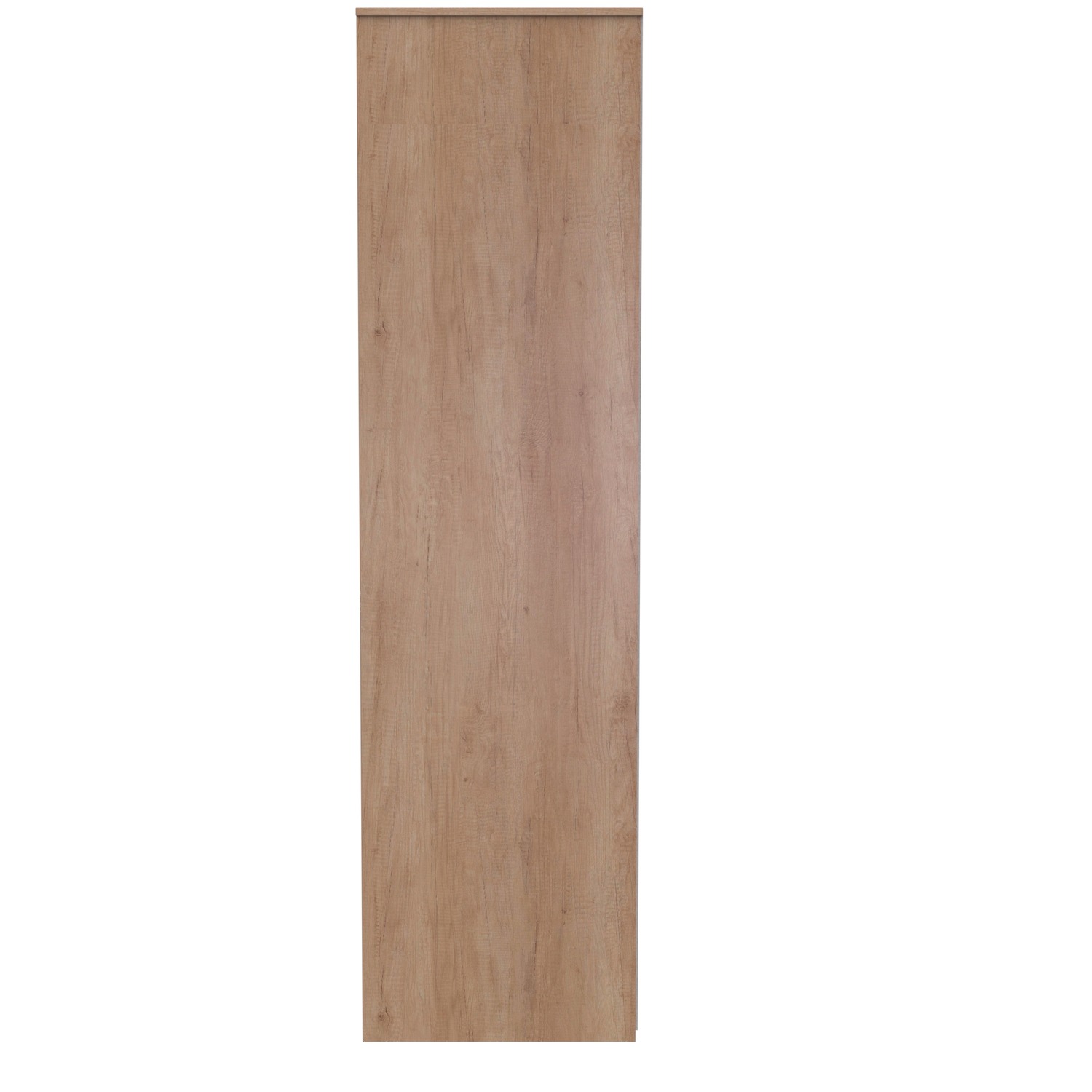 Hong Kong Ready Assembled Black Legs Tall Plain Wardrobe - Nebraska Oak