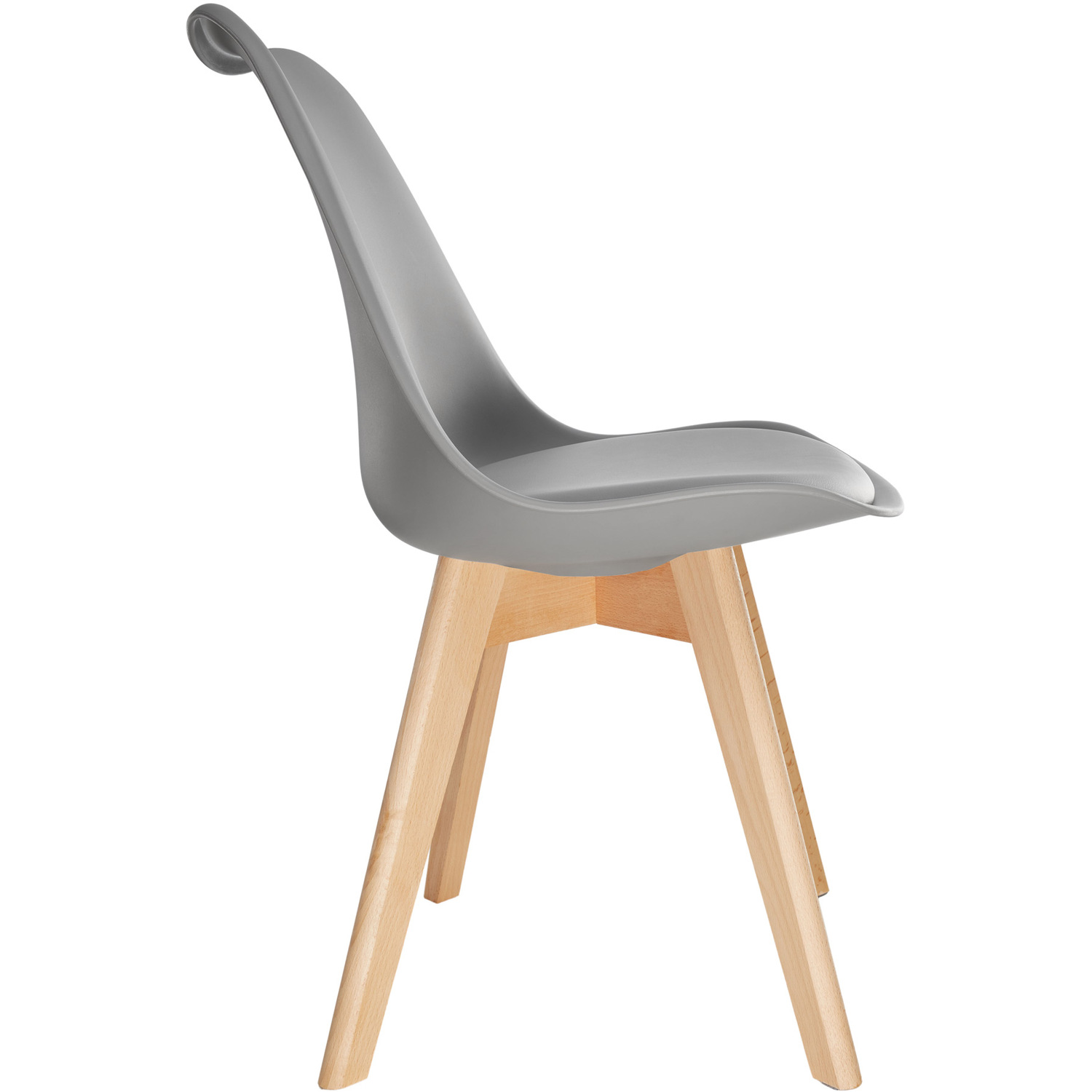 Set Of 4 Frederikke Egg Dining Chairs - Grey