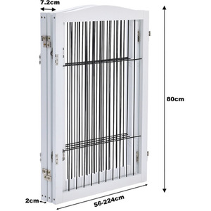 White / 224cm Wooden Folding Pet Playpen Safety Gate shot 3700752