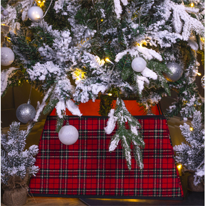 St Helens Home and Garden Red Tartan Tree Skirt