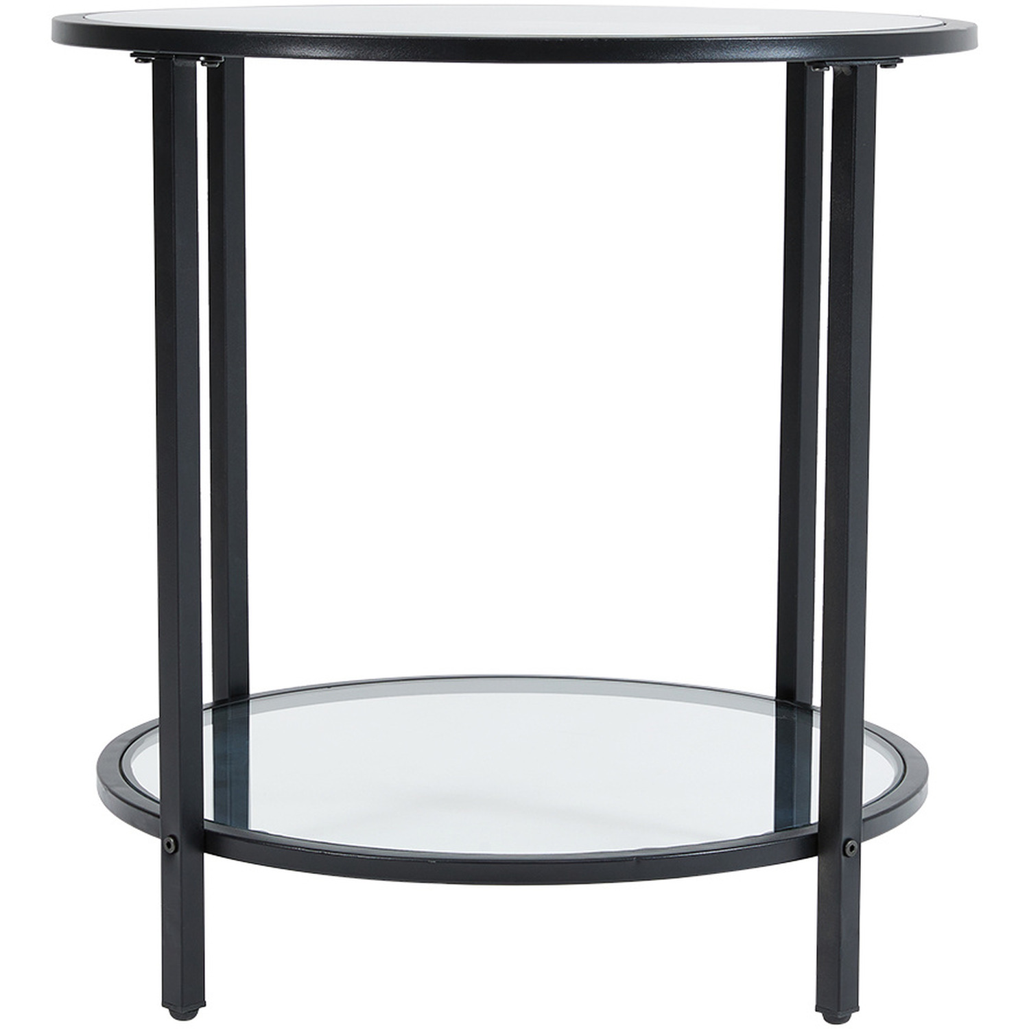 Modern Curved Console Glass Table - Black 60cm 61cm