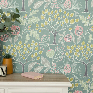 Groovy Garden Green Nu Self Adhesive Wallpaper