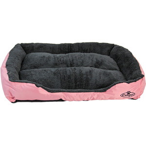 Faux Fur Dog Bed in PinkGrey XL