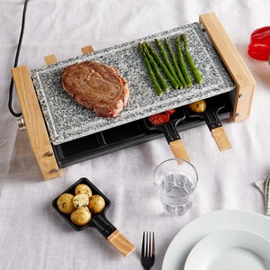 Electric 8 Person Raclette Grill and Stone