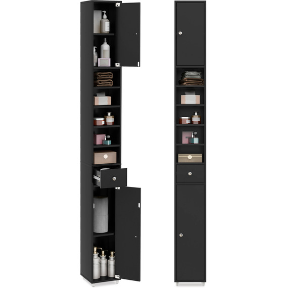 Bathroom Tall Cabinet Storage Organizer Cupboard 