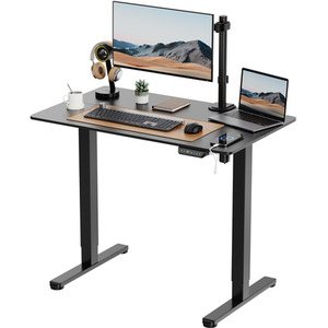 Height Adjustable Black Electric Standing Desk with USB C Charging