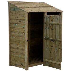 Double Bay Wooden Premium Tongue And Groove Log Store With Doors
