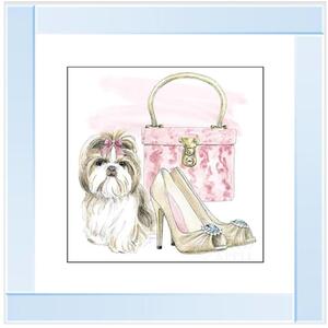 Glamour Pups ii Glitter Liquid Wall Art Dcor