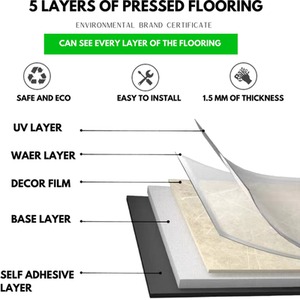 Beige / 30 Self Adhesive Vinyl Floor Tiles Faux Carpet Effect shot 5724656