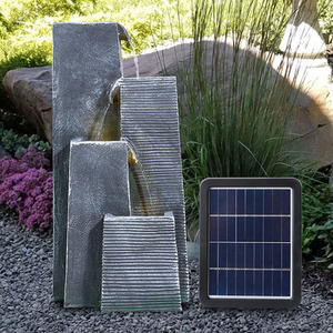 Outdoor Multi Tier Solar Fountain with LED Lights