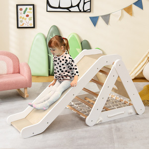 4 in 1 Toddler Climbing Toys Triangle Climber with Ramp
