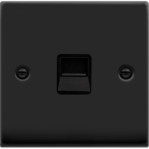 Matt Black Secondary Telephone Single Socket