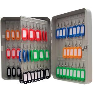 Grey Lockable Wall Mounted Metal Key Cabinet