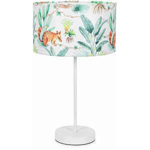 Charlie White Table Lamp Jungle Shade